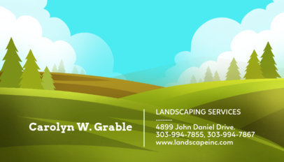 Tree Graphic Business Card Maker for a Landscaping Company