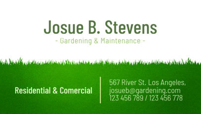 Business Card Template for a Gardening and Maintenance Landscaping Company