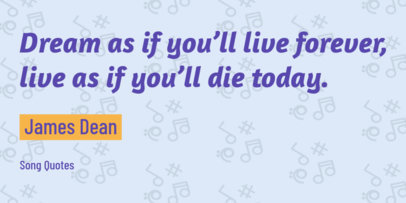 Twitter Post Template for Song Quotes 