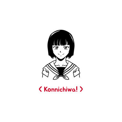 Phone Grip Design Template with Japanese Graphics