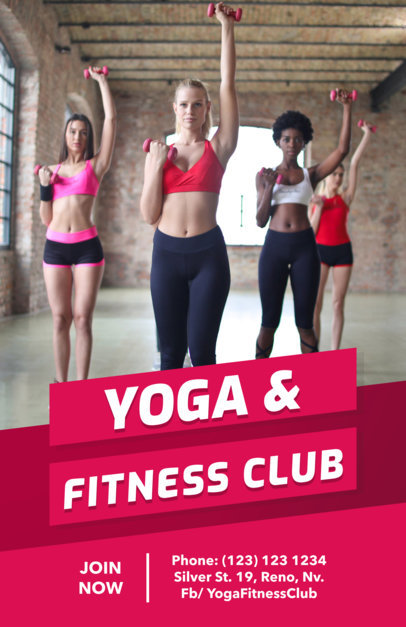 Yoga Flyer Template for a Fitness Club