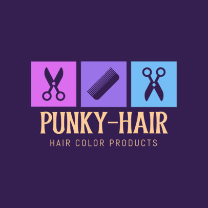 Hair Color Products Logo Template 