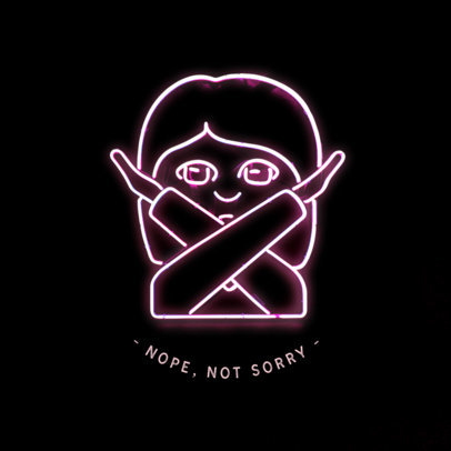 Phone Grip Template with Neon Signs