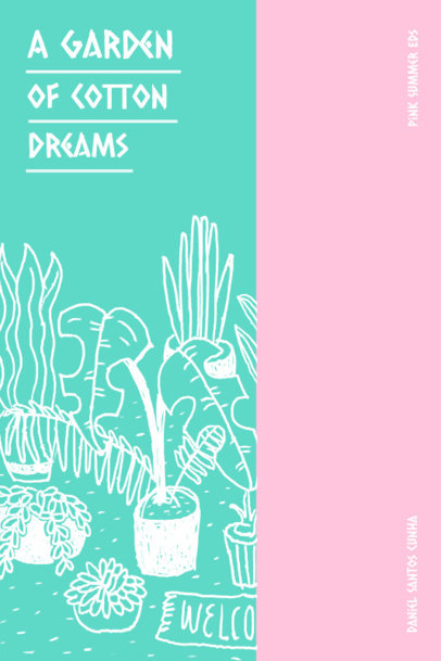 Colorful Poetry Book Cover Template with Hipster Vibes 529b