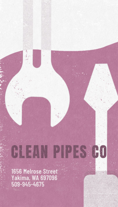 24 Hour Plumber Business Card Maker 670a