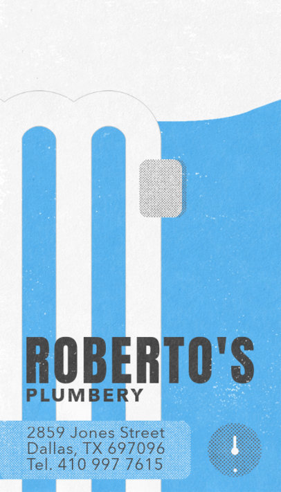 Plumbery Vertical Business Card Maker 670c