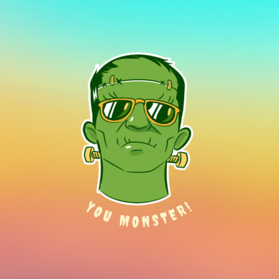 Chill Frankenstein Phone Grip Template