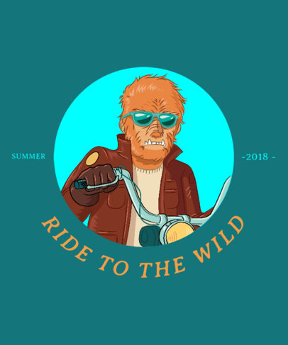 Wolf Man T-Shirt Design Template 