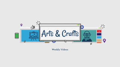 Youtube Banner Template for Craft Channels