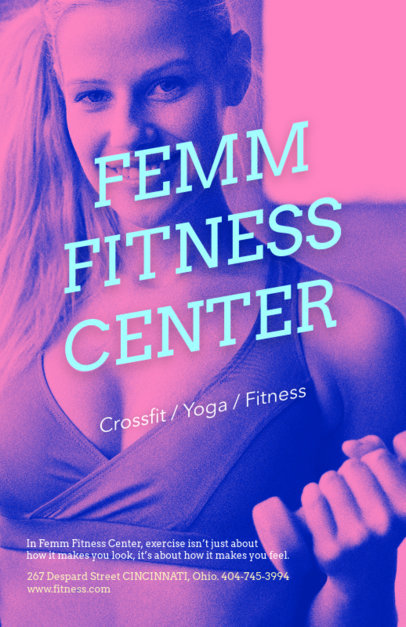 Female Fitness Flyer Template