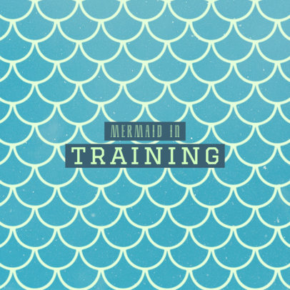 Simple Mermaid Graphics Phone Grip Template