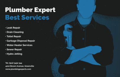 Horizontal Flyer Maker for an Expert Plumber 716