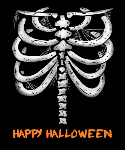 Halloween Illustration T-Shirt Design Template