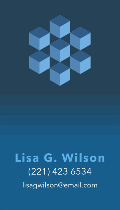 Financial Business Card Maker with Icons