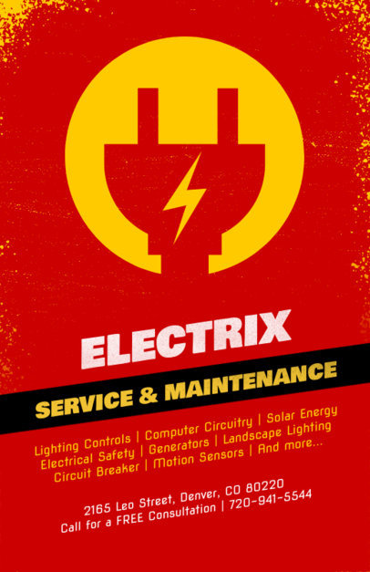 Flyer Template for an Electrical Service and Maintenance Company