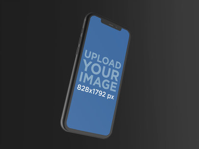 Render Mockup of an iPhone 11 Floating Over a Surface