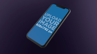  Mockup Featuring an Angled Black iPhone 11