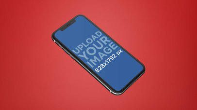 Black iPhone XR Mockup Floating Angled 23137