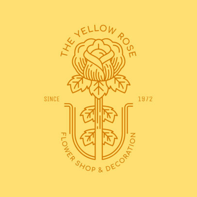 Flower Shop and Decoration Logo Maker