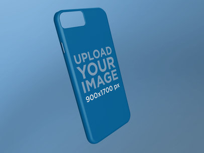 Phone Case Render Mockup Floating Over a Surface