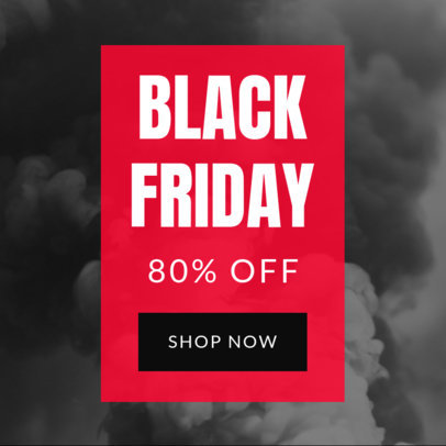 Ad Template for an 80% Discount Black Friday Sale