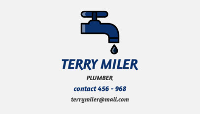 Business Card Generator for a Plumber 664a