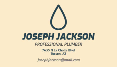 Business Card Template for a Professional Plumber 664c