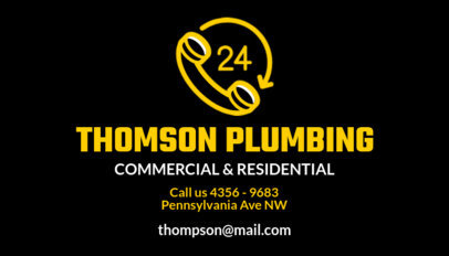 Commercial and Residential Plumber Business Card Maker 664d