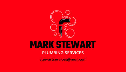 Plumbing Services Business Card Generator