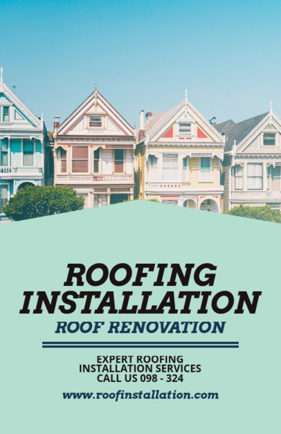 Flyer Template for a Roofing Installation Company 708c