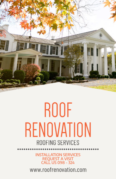 Online Flyer Template for a Roof Renovation Business 708e
