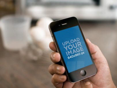 Product Mockup of a Black iPhone 5