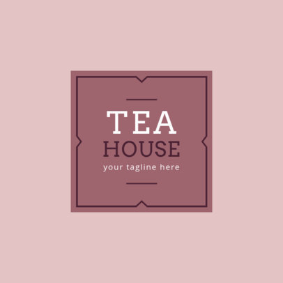 Tea House Logo Design Template 