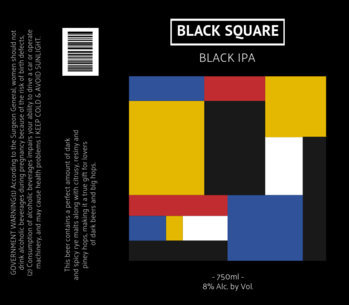 Custom Beer Labels Template with Modern Art Graphic 767b