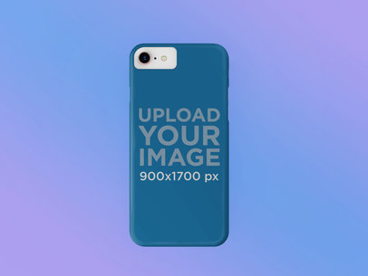 Mockup of a Phone Case Over a Gradient Background 23150