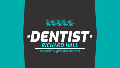 Simple Dentist Business Card Template 558c