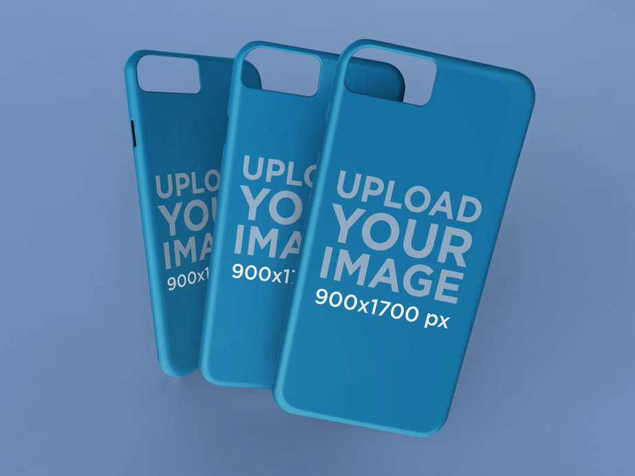 Mockup Featuring Three Different iPhone Cases