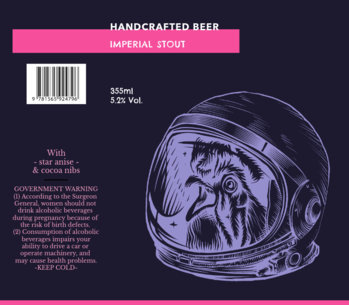 Craft Beer Label Design Maker for a Stout Beer 763e