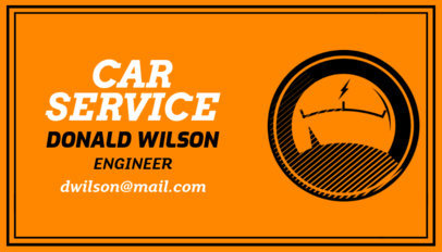 Car Service Business Card Maker for an Automotive Engineer