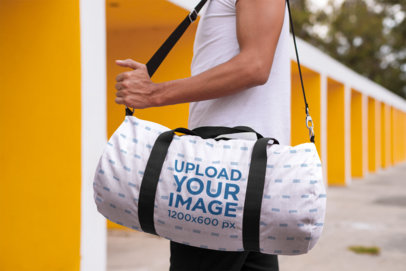 Kit Bag Mockup of a Fit Man