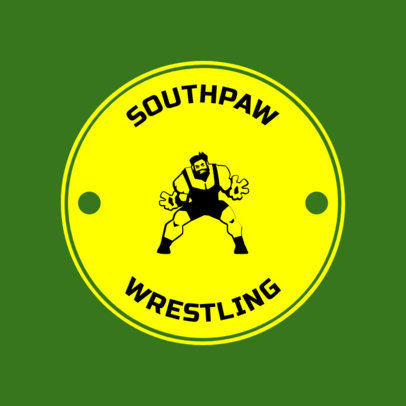 Wrestling Logo Design Template 