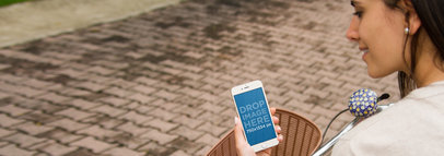 iPhone 6 Stock Photo of a Lady Riding a Bike a4433
