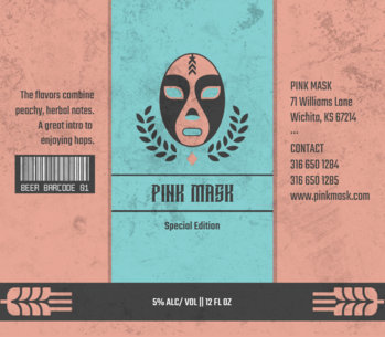 Beer Label Design Maker with Wrestling Mask 765c