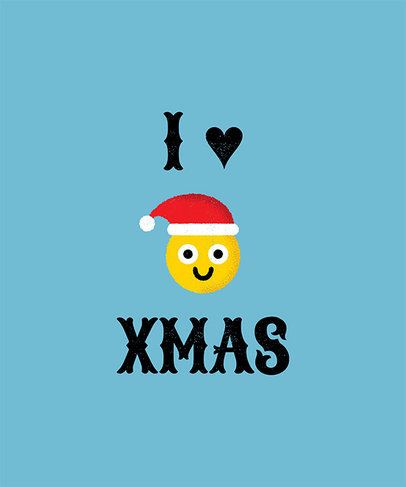 Emoji Illustration Christmas T-Shirt Design Creator