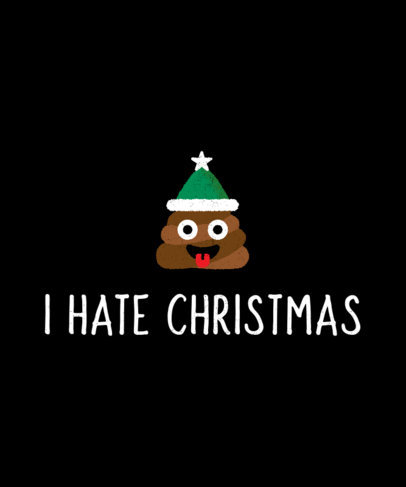 Funny Emoji Xmas T-Shirt Design Maker 