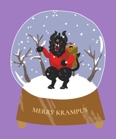 Krampus Christmas T-Shirt Design Maker