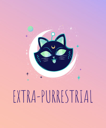 Galaxy T-Shirt Design Maker with Animals in Space 