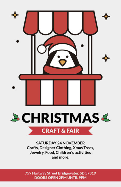 Holiday Flyer Template for a Christmas Fair
