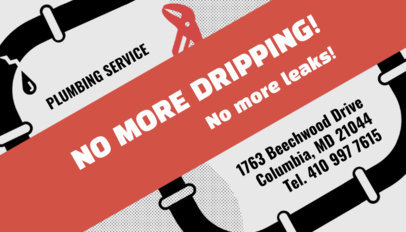 Plumbing Services Business Card Template 662a