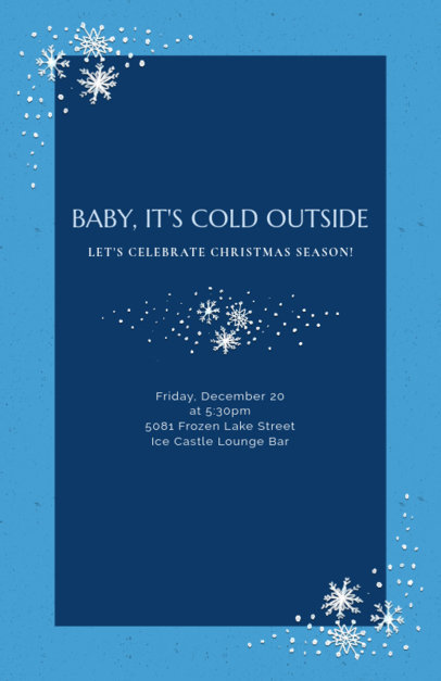Winter Style Christmas Flyer Template